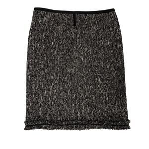 Talbots Multicolored Blacks Pencil Skirt Size 12 Wool Blend